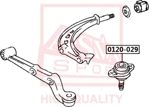 ASVA 0120-029 - Шаровая опора, несущий / направляющий шарнир unicars.by