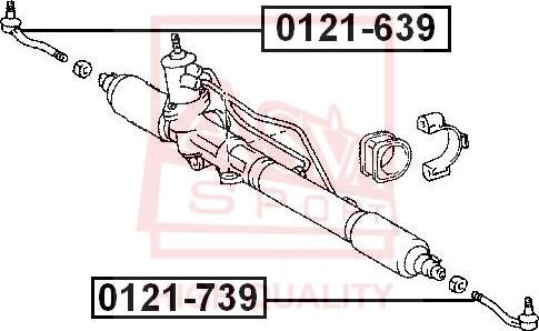 ASVA 0121-739 - Наконечник рулевой тяги, шарнир unicars.by