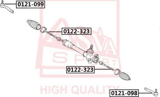 ASVA 0121-099 - Наконечник рулевой тяги, шарнир unicars.by