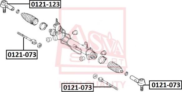 ASVA 0121-123 - Наконечник рулевой тяги, шарнир unicars.by