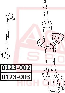 ASVA 0123-003 - Тяга / стойка, стабилизатор unicars.by