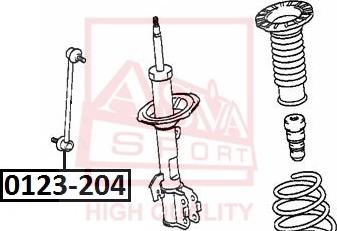 ASVA 0123-204 - Тяга / стойка, стабилизатор unicars.by