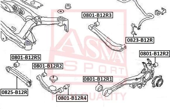 ASVA 0823-B12R - Тяга / стойка, стабилизатор unicars.by