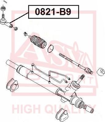 ASVA 0821-B9 - Наконечник рулевой тяги, шарнир unicars.by