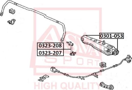 ASVA 0301-053 - Сайлентблок, рычаг подвески колеса unicars.by