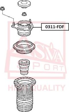 ASVA 0311-FDF - Опора стойки амортизатора, подушка unicars.by