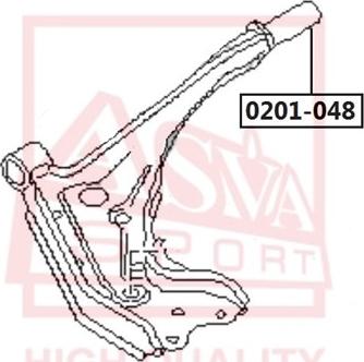 ASVA 0201-048 - Сайлентблок, рычаг подвески колеса unicars.by