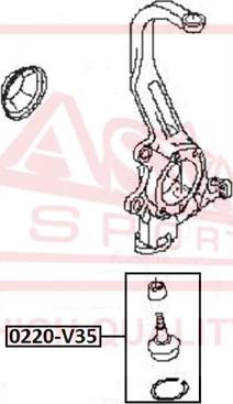 ASVA 0220-V35 - Шаровая опора, несущий / направляющий шарнир unicars.by