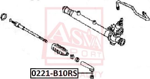 ASVA 0221-B10RS - Наконечник рулевой тяги, шарнир unicars.by