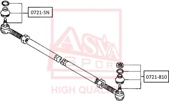 ASVA 0721-810 - Наконечник рулевой тяги, шарнир unicars.by