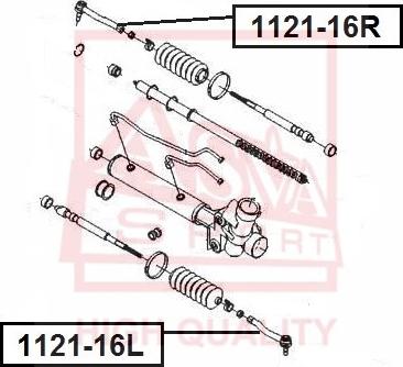 ASVA 1121-16R - Наконечник рулевой тяги, шарнир unicars.by