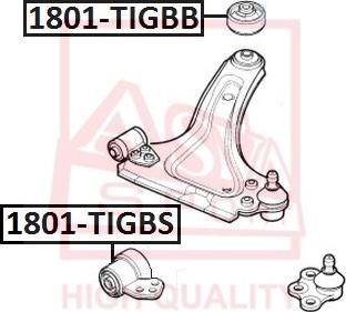 ASVA 1801-TIGBS - Сайлентблок, рычаг подвески колеса unicars.by