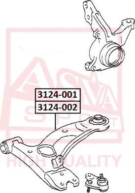 ASVA 3124-002 - Рычаг подвески колеса unicars.by