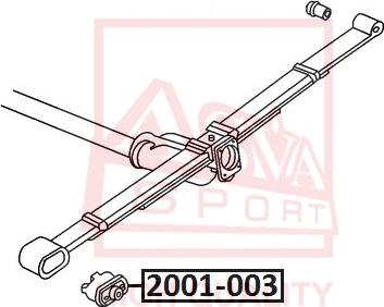 ASVA 2001-003 - Сайлентблок, рычаг подвески колеса unicars.by