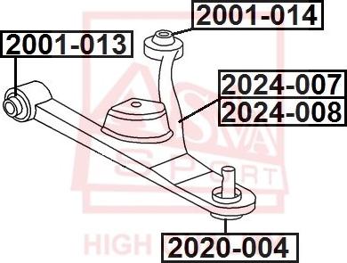 ASVA 2024-008 - Рычаг подвески колеса unicars.by