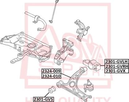 ASVA 2324-009 - Рычаг подвески колеса unicars.by