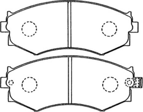 ASVA AKD-1105 - Тормозные колодки, дисковые, комплект unicars.by