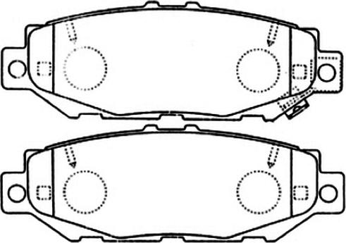 ASVA AKD-1345 - Тормозные колодки, дисковые, комплект unicars.by