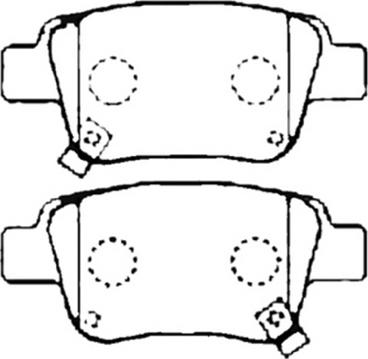 ASVA AKD-1258 - Тормозные колодки, дисковые, комплект unicars.by