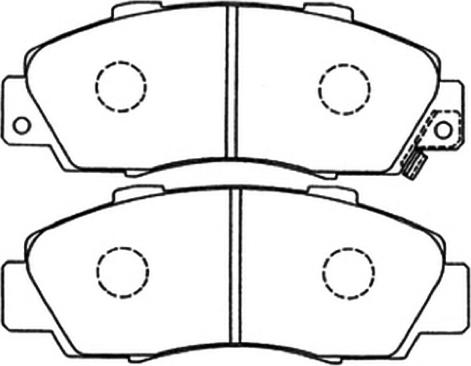 ASVA AKD-8254 - Тормозные колодки, дисковые, комплект unicars.by