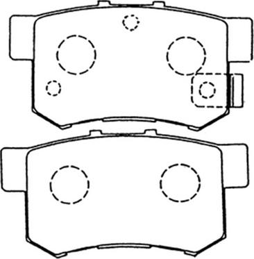 ASVA AKDC-1119 - Тормозные колодки, дисковые, комплект unicars.by