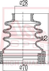 ASVA ASBT-INZZE15 - Пыльник, приводной вал unicars.by