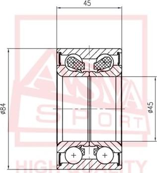 ASVA DAC45840045 - Подшипник ступицы колеса unicars.by