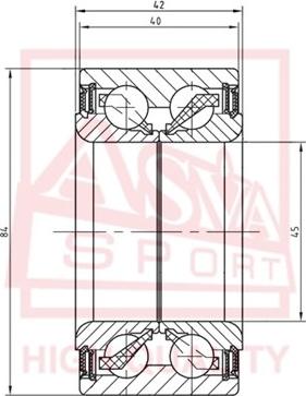 ASVA DAC45840042-40 - Подшипник ступицы колеса unicars.by