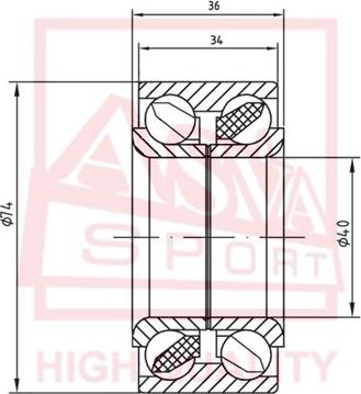 ASVA DAC40740036-34 - Подшипник ступицы колеса unicars.by