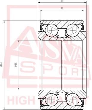 ASVA DAC38740033-36 - Подшипник ступицы колеса unicars.by