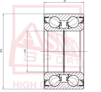 ASVA DAC38700038 - Подшипник ступицы колеса unicars.by