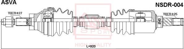 ASVA NSDR-004 - Приводной вал unicars.by