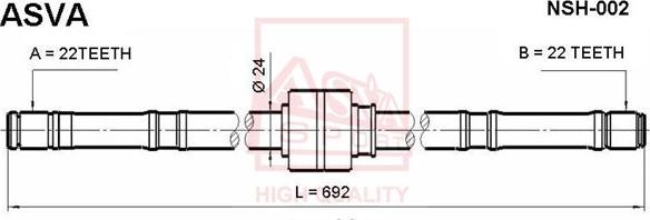 ASVA NSH-002 - Приводной вал unicars.by