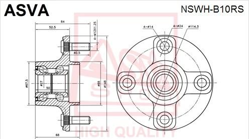 ASVA NSWH-B10RS - Ступица колеса, поворотный кулак unicars.by