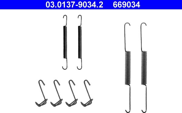 ATE 03.0137-9034.2 - Комплектующие, барабанный тормозной механизм unicars.by