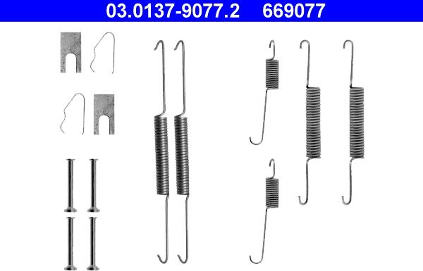 ATE 03.0137-9077.2 - Комплектующие, барабанный тормозной механизм unicars.by