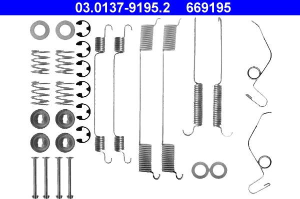 ATE 03.0137-9195.2 - Комплектующие, барабанный тормозной механизм unicars.by