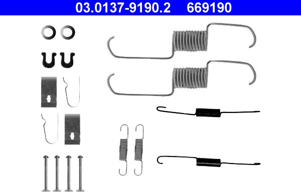 ATE 03.0137-9190.2 - Комплектующие, барабанный тормозной механизм unicars.by