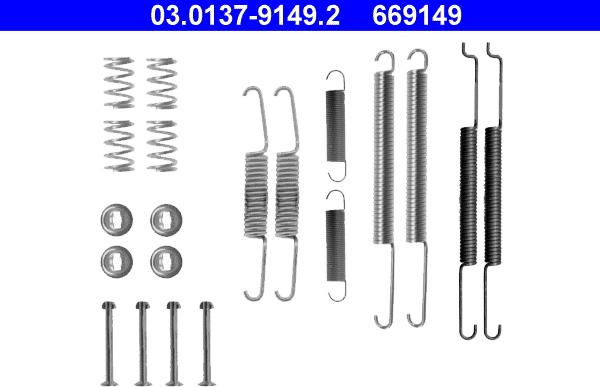 ATE 03.0137-9149.2 - Комплектующие, барабанный тормозной механизм unicars.by