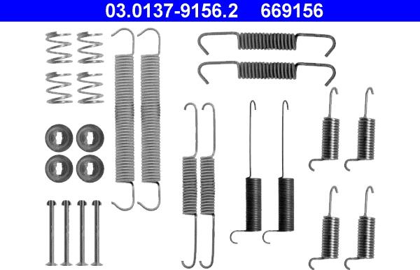 ATE 03.0137-9156.2 - Комплектующие, барабанный тормозной механизм unicars.by