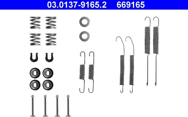 ATE 03.0137-9165.2 - Комплектующие, барабанный тормозной механизм unicars.by