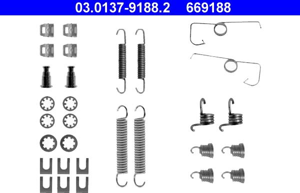 ATE 03.0137-9188.2 - Комплектующие, барабанный тормозной механизм unicars.by