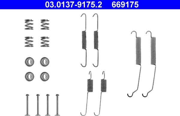 ATE 03.0137-9175.2 - Комплектующие, барабанный тормозной механизм unicars.by