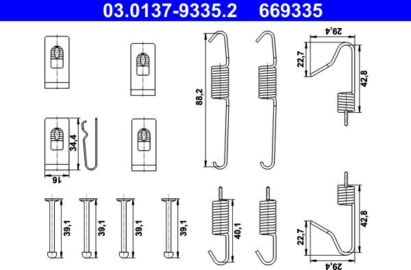 ATE 03.0137-9335.2 - Комплектующие, стояночная тормозная система unicars.by