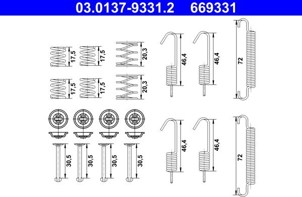 ATE 03.0137-9331.2 - Комплектующие, стояночная тормозная система unicars.by