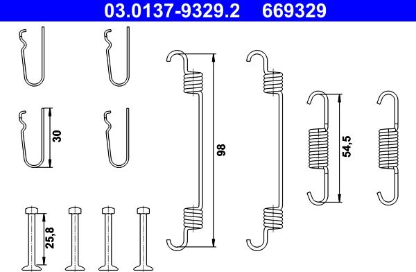 ATE 03.0137-9329.2 - Комплектующие, стояночная тормозная система unicars.by