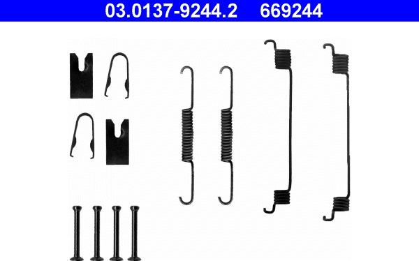 ATE 03.0137-9244.2 - Комплектующие, барабанный тормозной механизм unicars.by