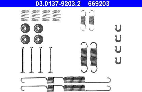 ATE 03.0137-9203.2 - Комплектующие, барабанный тормозной механизм unicars.by