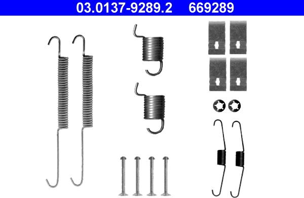 ATE 03.0137-9289.2 - Комплектующие, барабанный тормозной механизм unicars.by