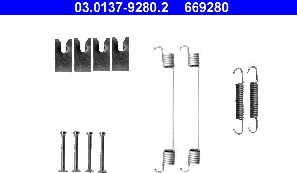 ATE 03.0137-9280.2 - Комплектующие, барабанный тормозной механизм unicars.by